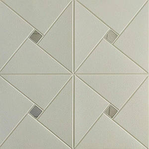 Самоклейна декоративна стельово-стінова 3D панель дзеркало 700x700х6.5 мм (172) SW-00000183