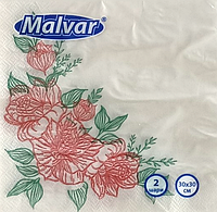 Салфетка Malvar Розы 30х30 см 2-х шаровая 40 шт