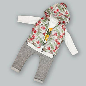 Дитячий костюм-трійка "Тропіки" червоний 98р. SW-00000620