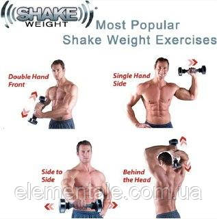 Гантель Supretto Shake Weight віброгантель інерційні гантелі для фітнесу 1.1 кг