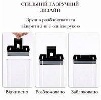 Пластиковые контейнеры для круп 7шт Кухонный органайзер для сыпучих продуктов Контейнеры для круп набор