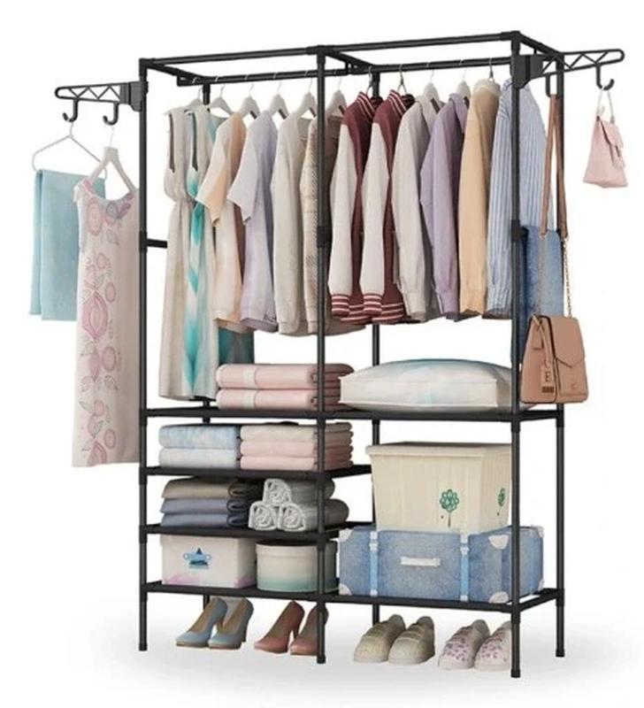Вішалка стійка для одягу (160x112x46см) Simple Coat Rack Double Row Лучшая цена, фото 1
