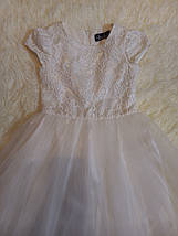 Розкішне бальне плаття для дівчинки довге біле, фото 3