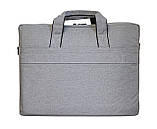 Сумка для ноутбука 17 дюймів Tyruns G-217 сіра, водовідштовхувальне просочення, фото 4