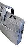 Сумка для ноутбука 17 дюймів Tyruns G-217 сіра, водовідштовхувальне просочення, фото 6