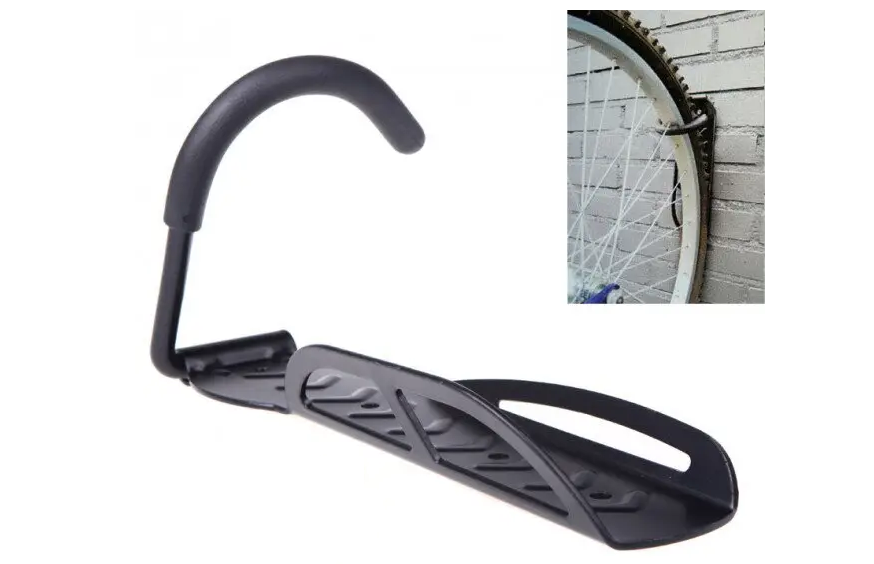 Кріплення велосипеда HS-009 за колесо до стіни без дюбелів чорний, фото 1