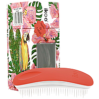 Расческа-детанглер Ikoo Paradise Collection Home Detangler Brush Orange Blossom бело-оранжевая