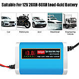 Зарядний пристрій intelligent 12V/6A для автомобільних акумуляторів (універсальний), фото 4