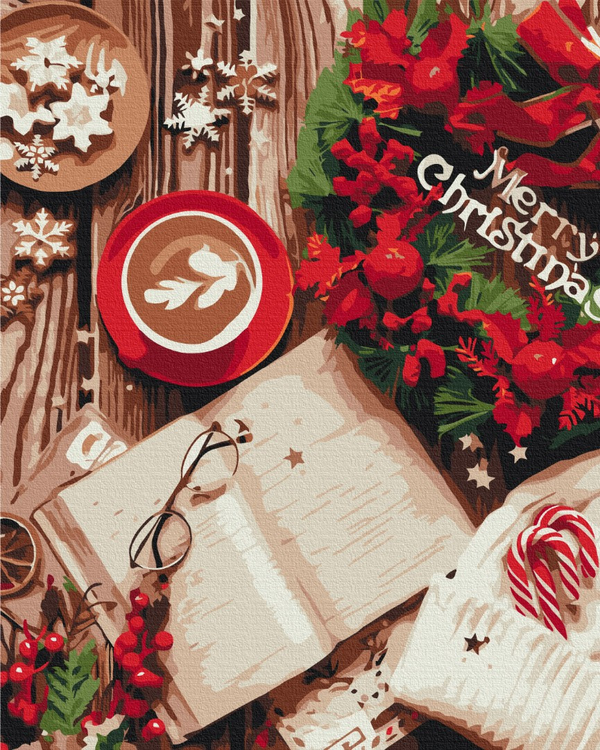 Картина за номерами «Щасливого Різдва», в термопакеті 40*50см, ТМ Brushme, Україна, фото 1