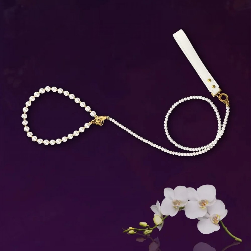 Фіксатори для рук та ніг Lockink із перлів , білі 18+, фото 1