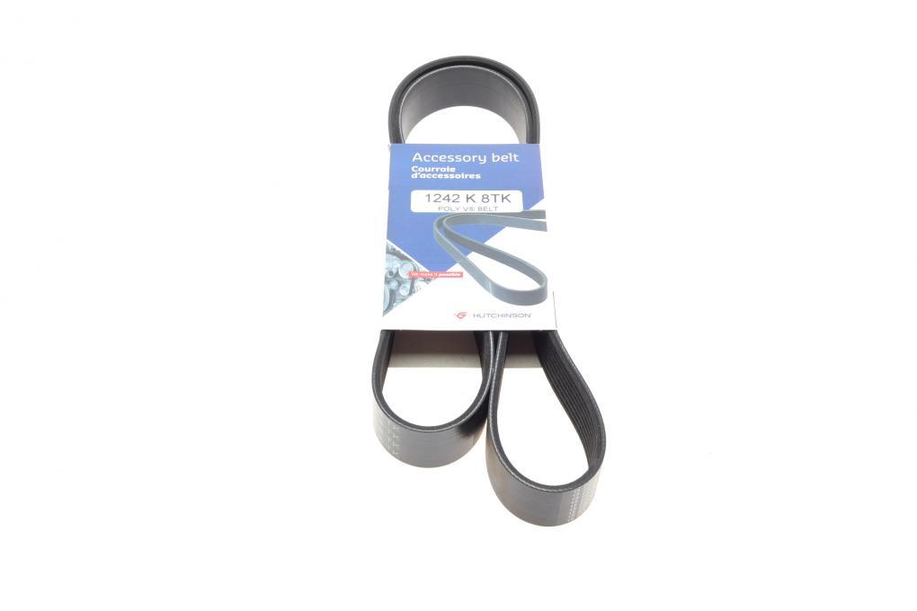 Ремінь генератора MB SLR (R199) 04- M155 (8PK1242) HUTCHINSON 1242 K 8TK UA62