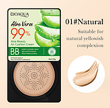 Кушон с алое вера Bioaqua Aloe Vera 99% Air Cushion BB Cream, 20 г., фото 3
