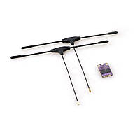 Приемник управления ELRS 915MHz HappyModel ES900 DUAL RX + две T-антенны, для FPV дронов