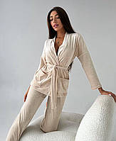 Женская велюровая пижама удобная комфортная женская одежда для сна и дома из кофты и штанов сексуальная