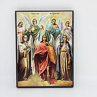 Икона Собор семи святых Архангелов 16*12 см