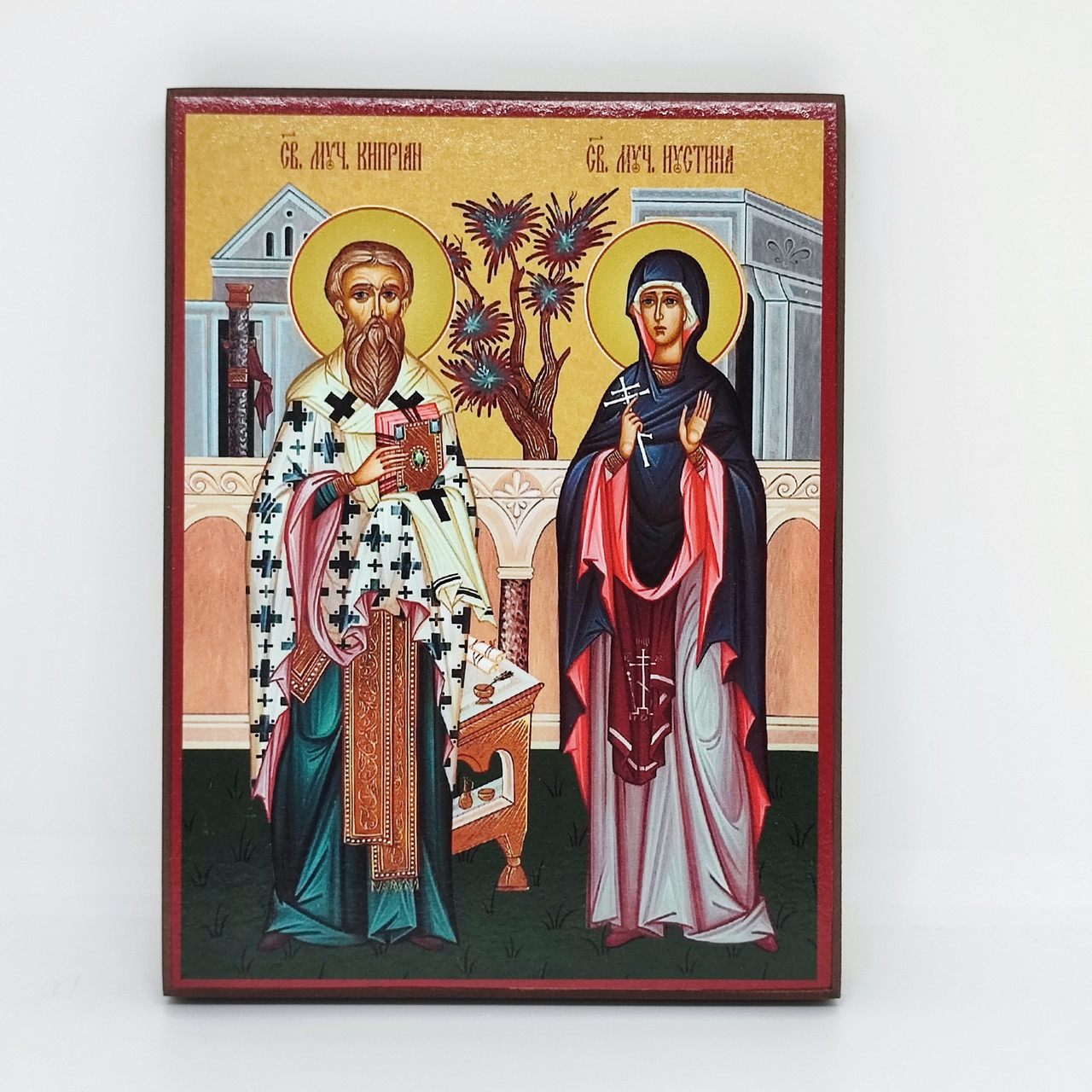 Ікона Кипріян та Юстина 16*12 см, фото 1