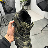 Дутики чоловічі зимові з хутром низькі камуфляж, фото 9