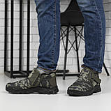 Дутики чоловічі зимові з хутром низькі камуфляж, фото 3