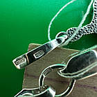 Чоловічий комплект кулон щит та меч із ланцюжком бісмарк срібло 925 проби, фото 8