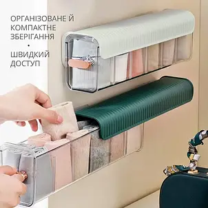 Органайзер 2в1 для зберігання білизни в ящику або шафі YU227, фото 3