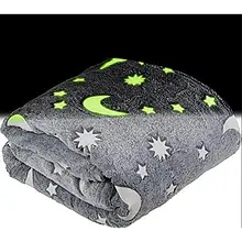 Теплий і ніжний плед для дітей та підлітків, що світиться 150x100 Magic Blanket Сірий YU227