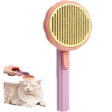 Гребінець для вичісування вовни свійських тварин Hipetime - Pet Brush pumpkin Рожевий YU227