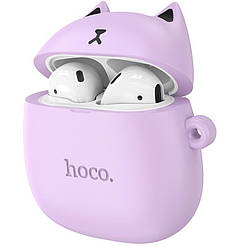 Навушники бездротові дитячі HOCO CAT True wireless stereo headset (BT5.3, 30/300mAh, 4h). Lilac