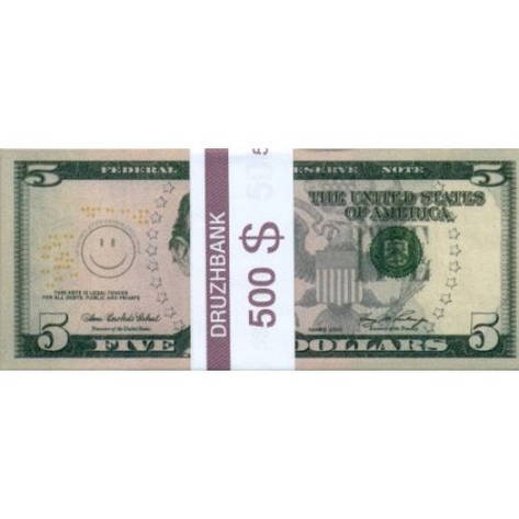Пачка грошей (сувенір) No010 Долари 5, фото 2