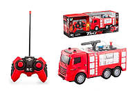 Пожарная машинка на радиоуправлении, аккумулятор, в коробке DH666-8E р.23*8*12,5см