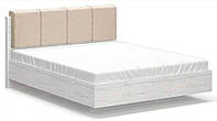 Кровать Мебель Сервис Ким 160х200 Дуб кари белый + Сан-рено (с ламелями)