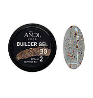 Гель для нарощування ANDI PROF Builder DREAM Gel 30 мл №2