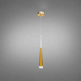 Підвісна сучасна люстра на 1 лампу світлодіодна колір каркасу золотий D-4113/1G