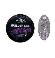 Гель для нарощування ANDI PROF Builder DREAM Gel 30 мл №3