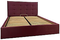 Кровать двуспальная Richman Моника Standart 160 х 200 см Missoni 28 Бордовая