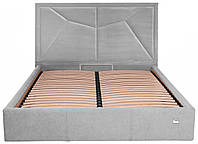 Кровать двуспальная Richman Монро Comfort 160 х 200 см Rosto 93 С подъемным механизмом и нишей для белья Серая