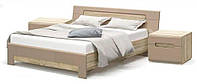 Ліжко з тумбами двоспальна Меблі Сервіс система Флоренс з ламелями 160х200 см Секвоя (oheb0c)