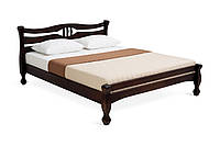 Двоспальна Ліжко з дерева сосна 140*200 Кронос MECANO колір Темний горіх 14MKR010