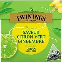 Чай Twinings The Vert Saveur Citron Vert Gingembre Лайм Имбирь 20s 32g