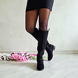 Жіночі демісезонні чоботи класичні на підборах 5 см в натуральній шкірі та замші різних кольорів., фото 9