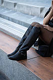 Жіночі демісезонні чоботи класичні на підборах 5 см в натуральній шкірі та замші різних кольорів., фото 2