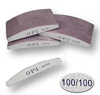 Пилка для ногтей OPI - полукруг 100/100 (25 шт) упаковка