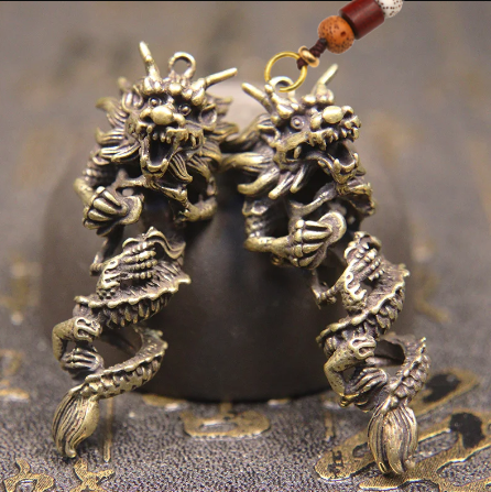 Вінтажний латунний брелок підвіска знак зодіак, фото 1