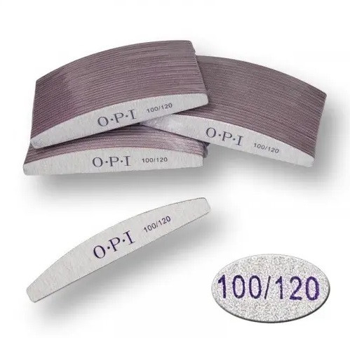 Пилка для нігтів OPI - півколо 100/120 (25 шт) упаковка, фото 1