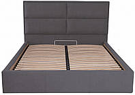Кровать Двуспальная Richman Шеффилд 160 х 190 см Мисти Dark Grey С подъемным механизмом и нишей для белья