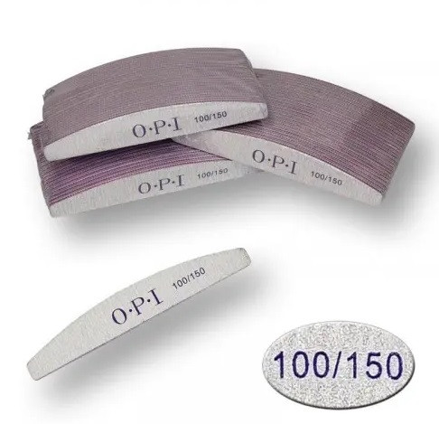 Пилка для нігтів OPI - півколо 100/150 (25 шт) упаковка, фото 1