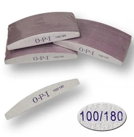 Пилка для нігтів OPI - півколо 100/180 (25 шт) упаковка, фото 1