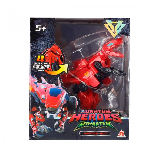 Ігрова фігурка Динозавр-трансформер Dinoster Lucio Dino Quantum Heroes Лучіо Діностер 13 см EU580851, фото 1