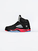 НОВИНКА модные Мужские кроссовки Nike Air Jordan 5 Retro Black Fur (топовые)