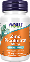 Now zinc picolinate 50 mg 60 капсул, цинк пиколинат 50 мг 60 капсул