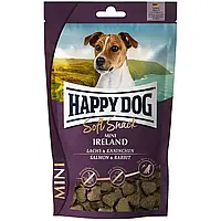 Лакомство для собак Happy Dog Soft Snack Mini Ireland мягкие со вкусом лосося и кролика, 100 г